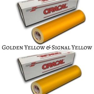 2 Pack 12"x 1 Yard Oracal 651 GOLDEN YELLOW & SIGNAL YELLOW Cricut Craft Vinyl